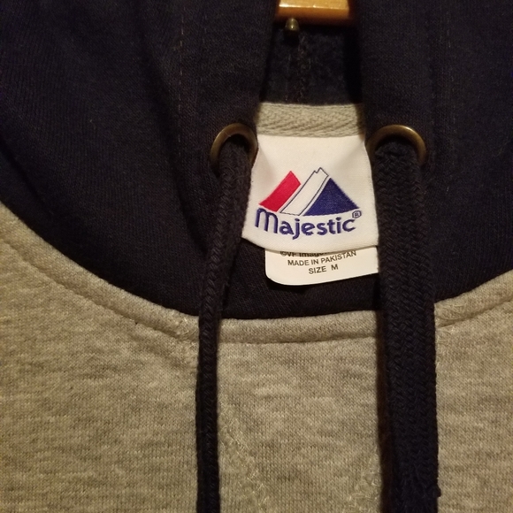 Yankees Men's Pullover Sweatshirt Gray Blue Sz M - Picture 3 of 4